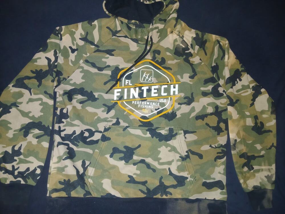 Fintech Point Breeze Hoodie Dune Woodland Men's M Kangaroo Pocket NEW